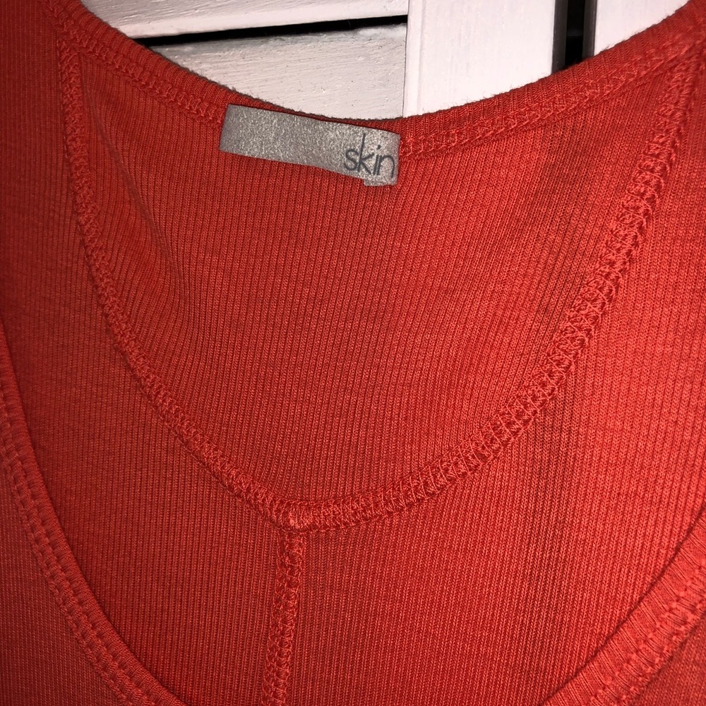 NWOT Skin brand tank Dress (coral orange) size M - Picture 4 of 5